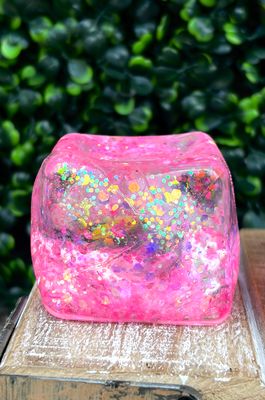 Glitter Cube Squeeze Ball