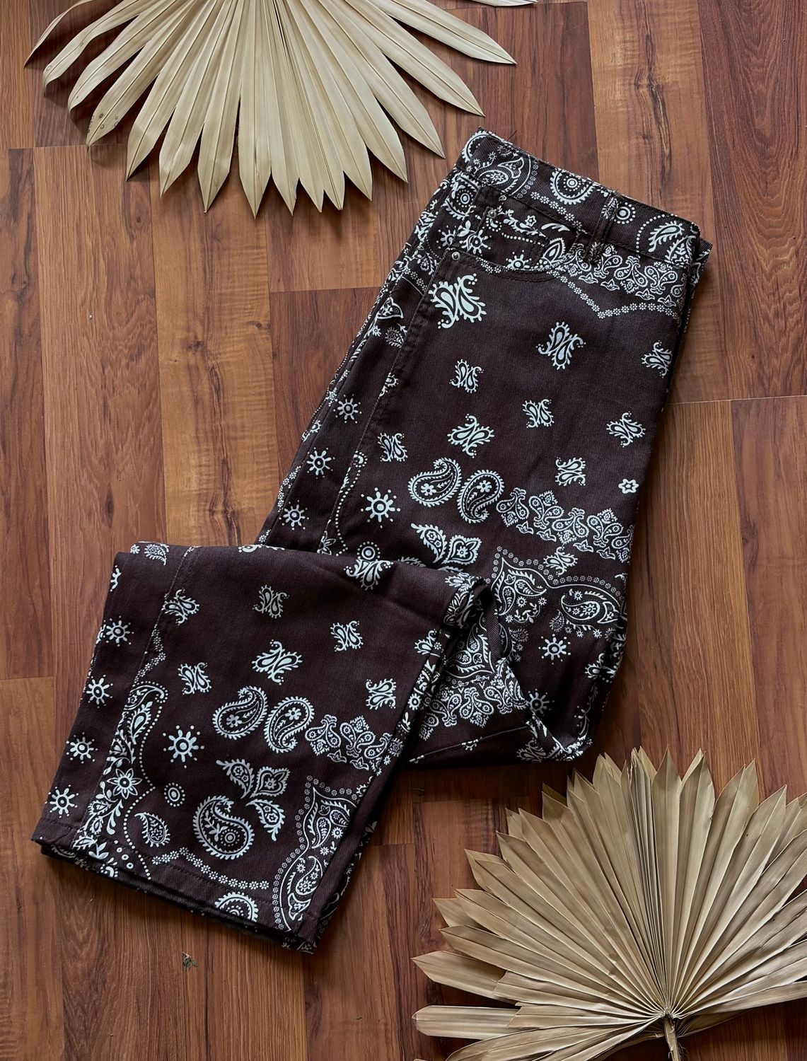 Paisley Print Barrel Jeans Paisley Print Barrel Jeans