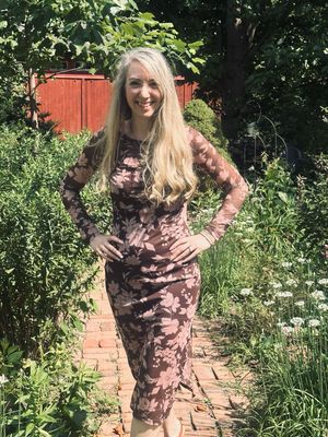 Floral Mesh Bodycon Dress