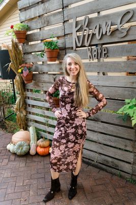 Floral Mesh Bodycon Dress