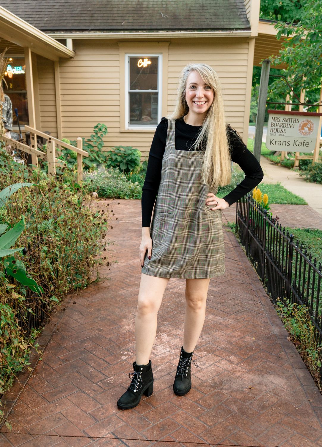 Plaid Sleeveless Mini Dress