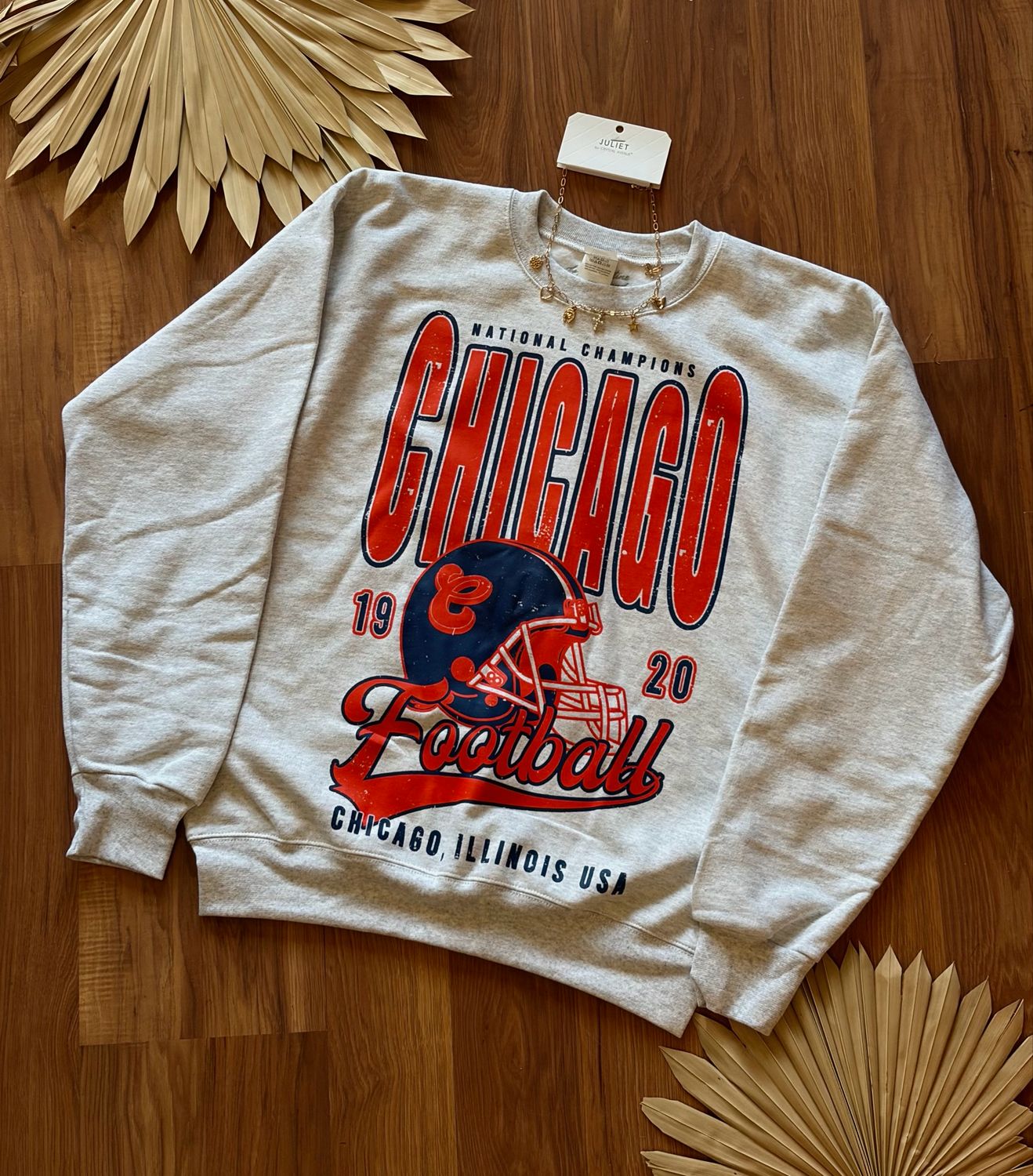 Chicago Football Champs Boxy Cotton Crew Neck