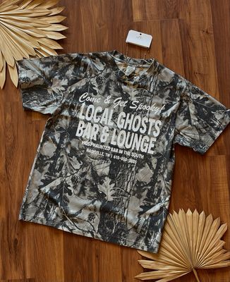 Camo Local Ghosts Bar Cotton T Shirt