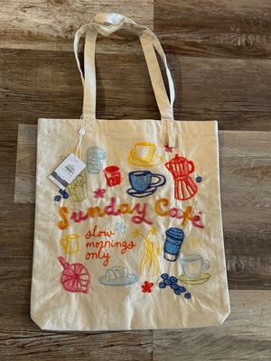 Cafe Beaded Canvas Tote