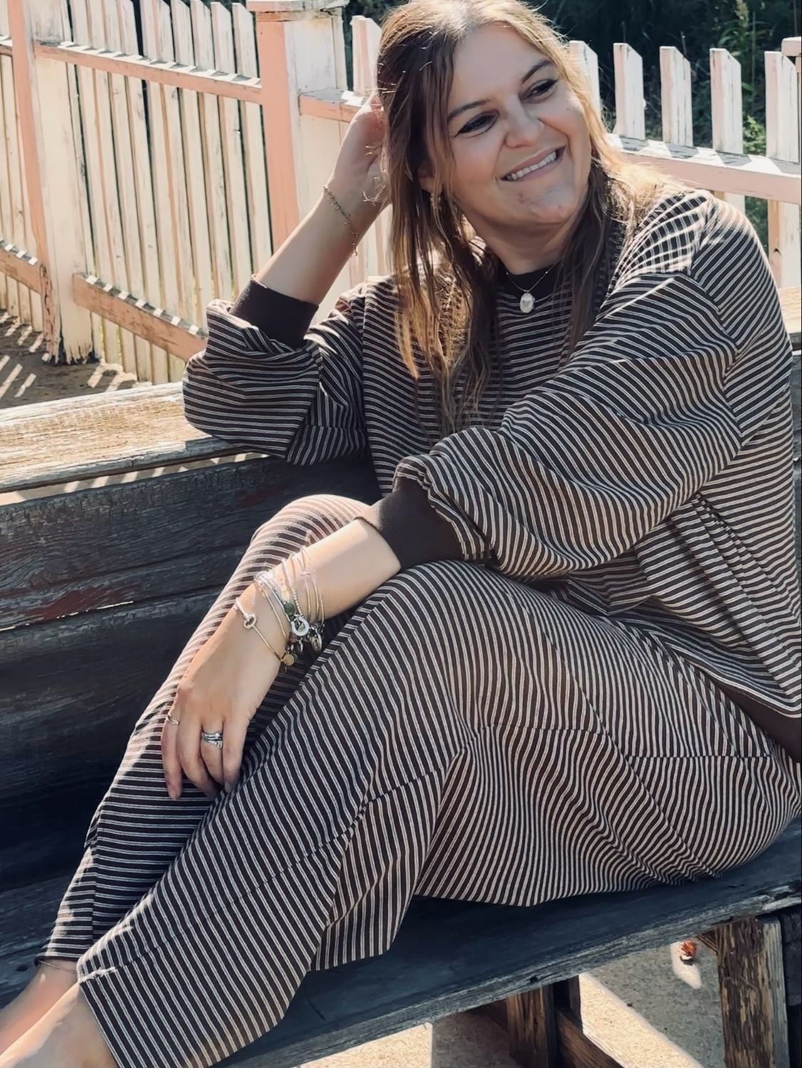 Striped Drawstring Pants Striped Drawstring Pants