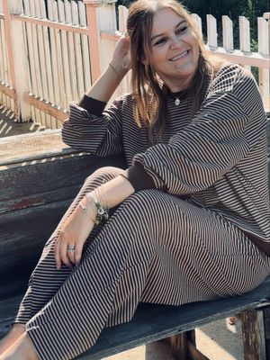 Striped Drawstring Pants