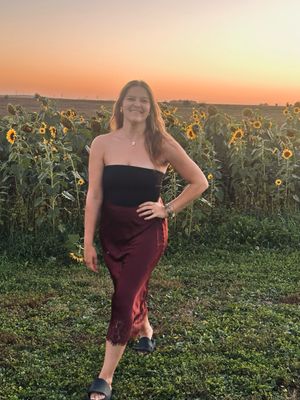 Satin Lace Trim Midi Skirt Wine