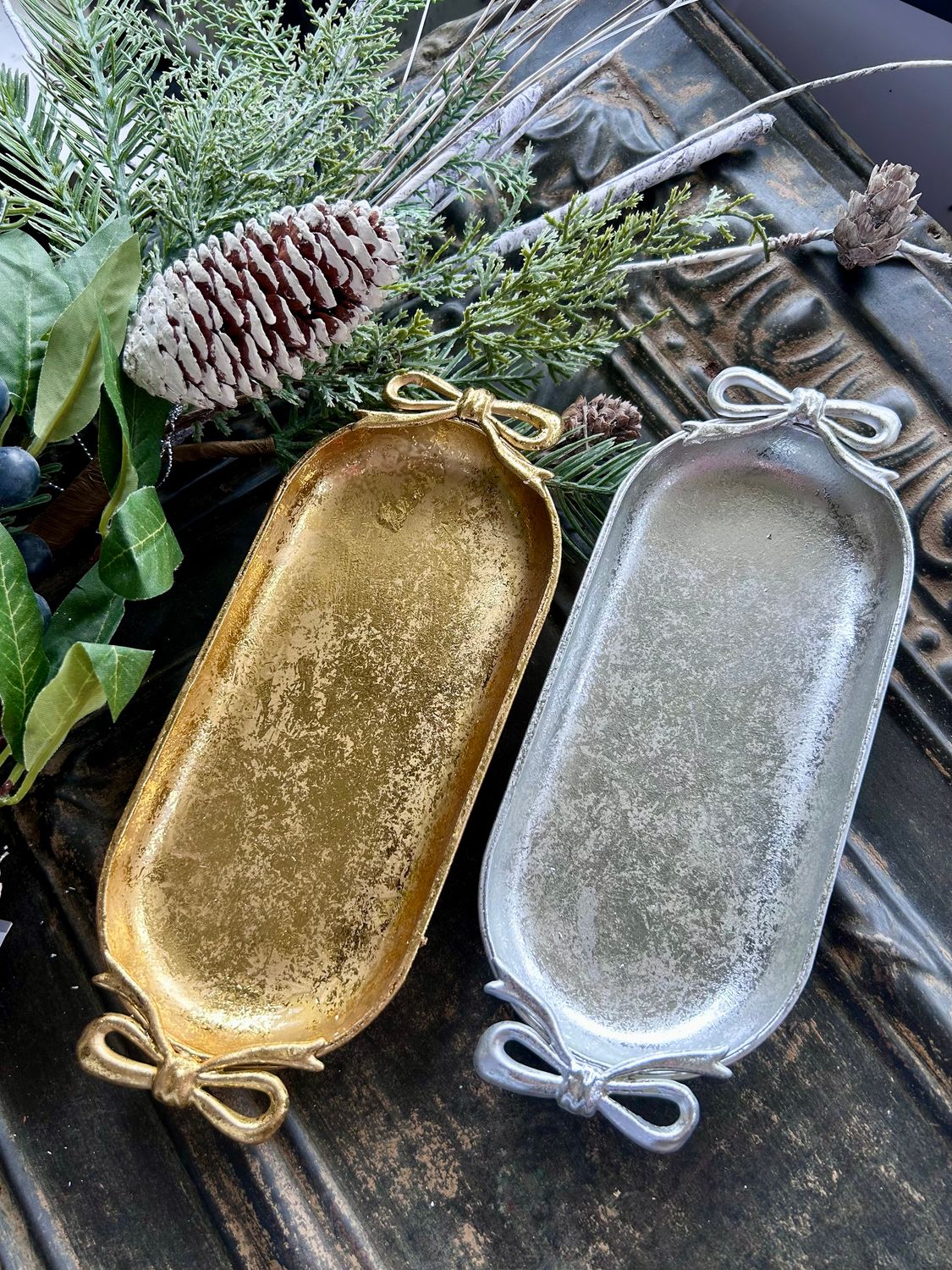 Holiday Bow Trinket Dish
