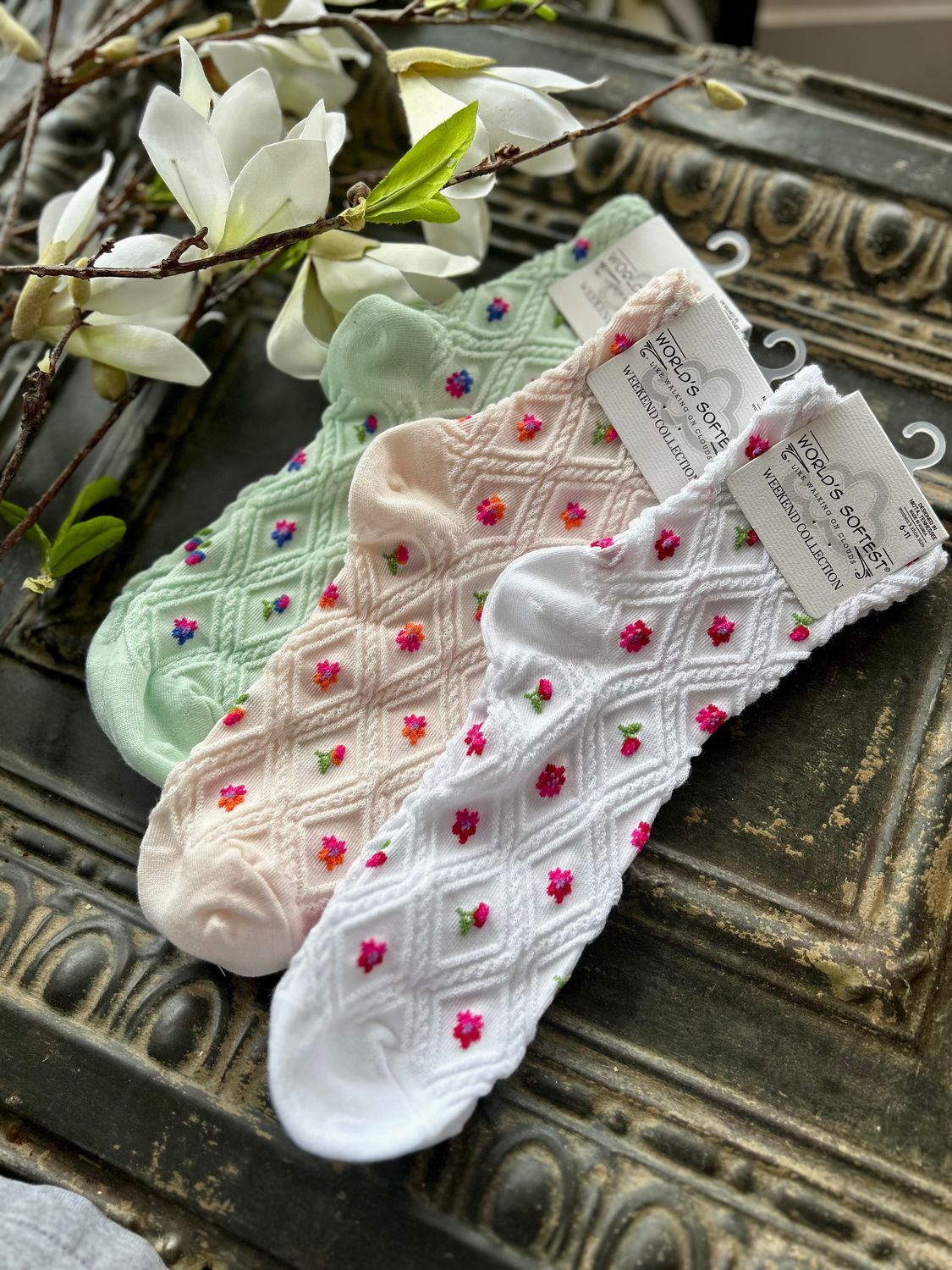 Crescent Sock Company Floral Socks