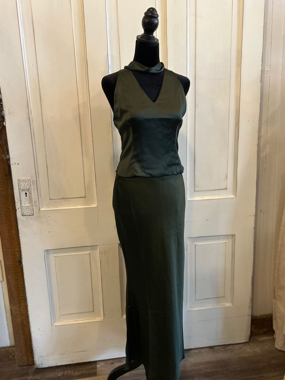 Satin Midi Skirt