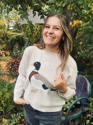 Taupe Mallard Duck Sweater