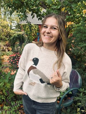 Taupe Mallard Duck Sweater