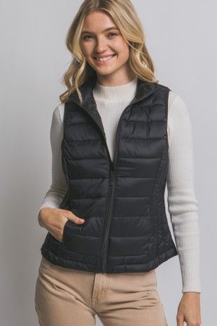 Black Puffy Vest Black Puffy Vest