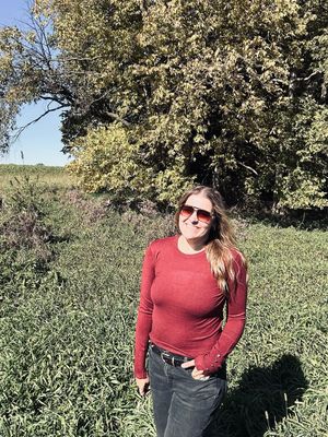 Wine Button Sleeve Crew Neck