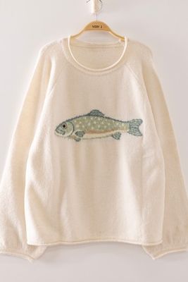 Plus Size Fish Cozy Sweater