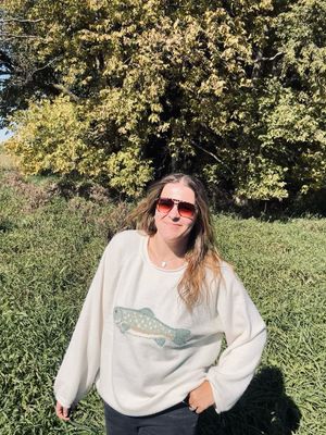 Plus Size Fish Cozy Sweater Plus Size Fish Cozy Sweater