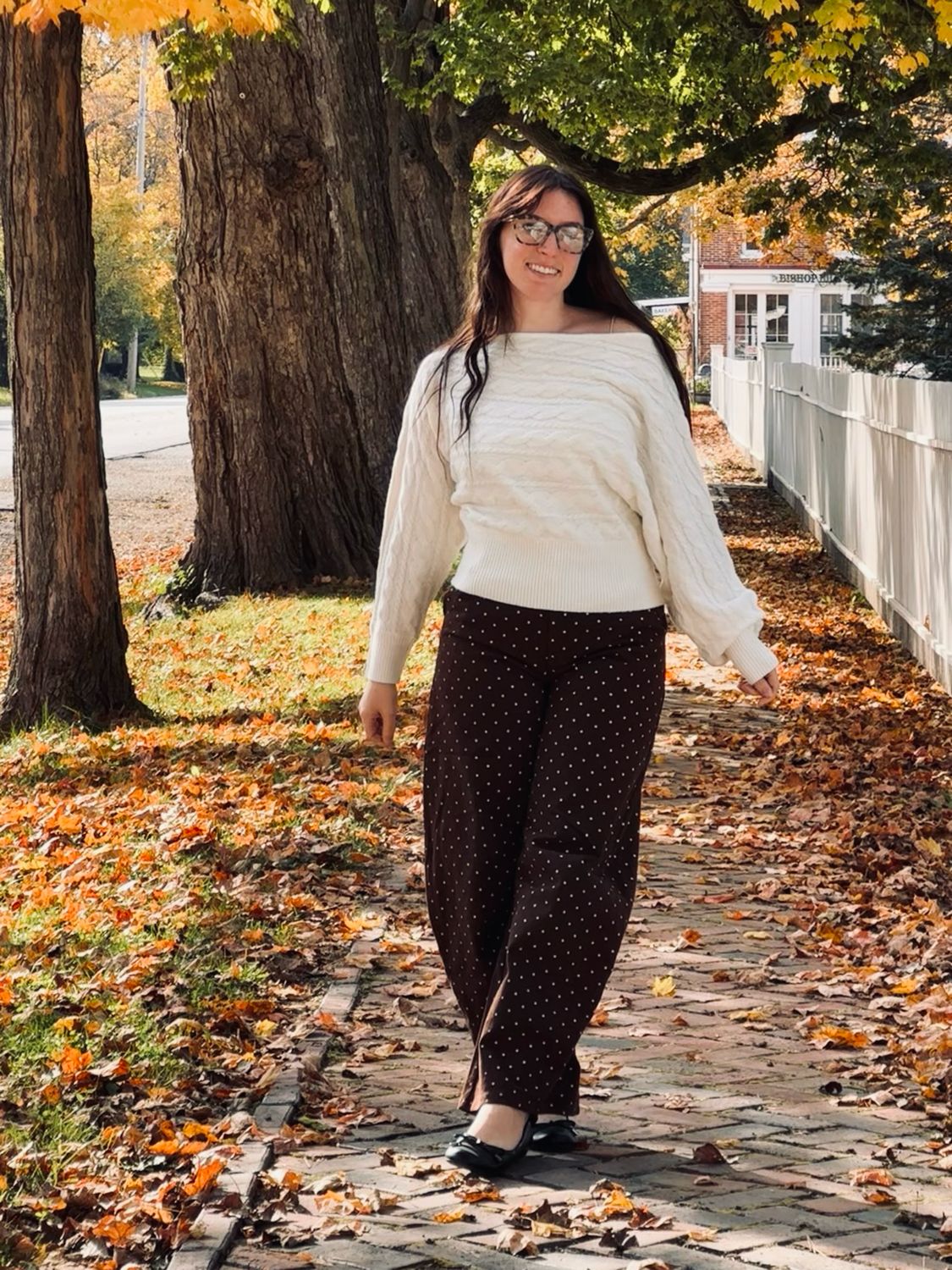 Brown Polka Dot Barrel Pants Brown Polka Dot Barrel Pants
