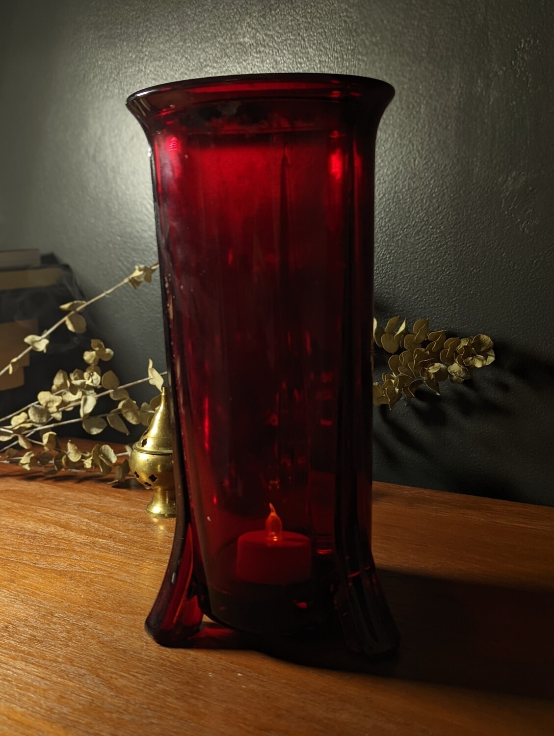 Red Glass votive