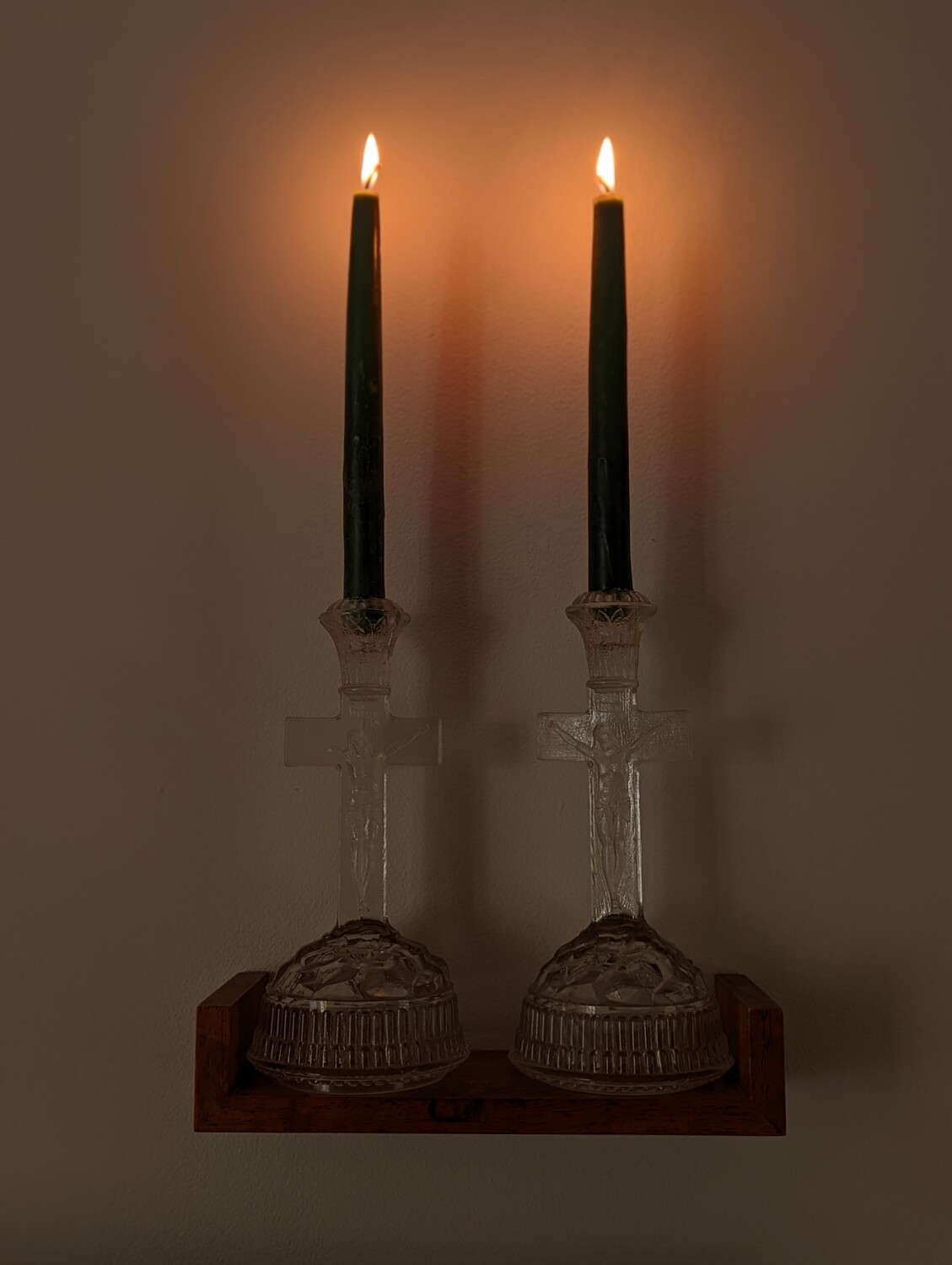 crucifix candle holder