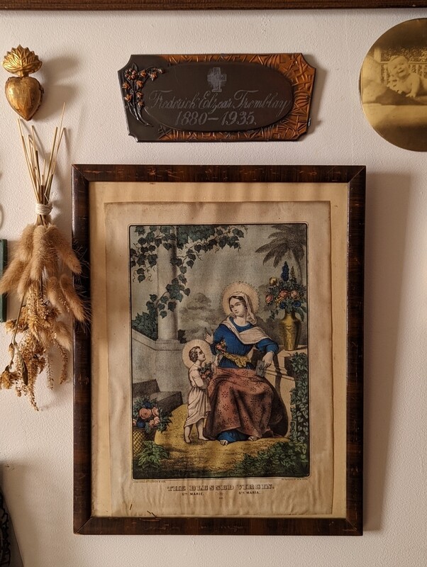 Currier &amp; Ives The blessed virgin print