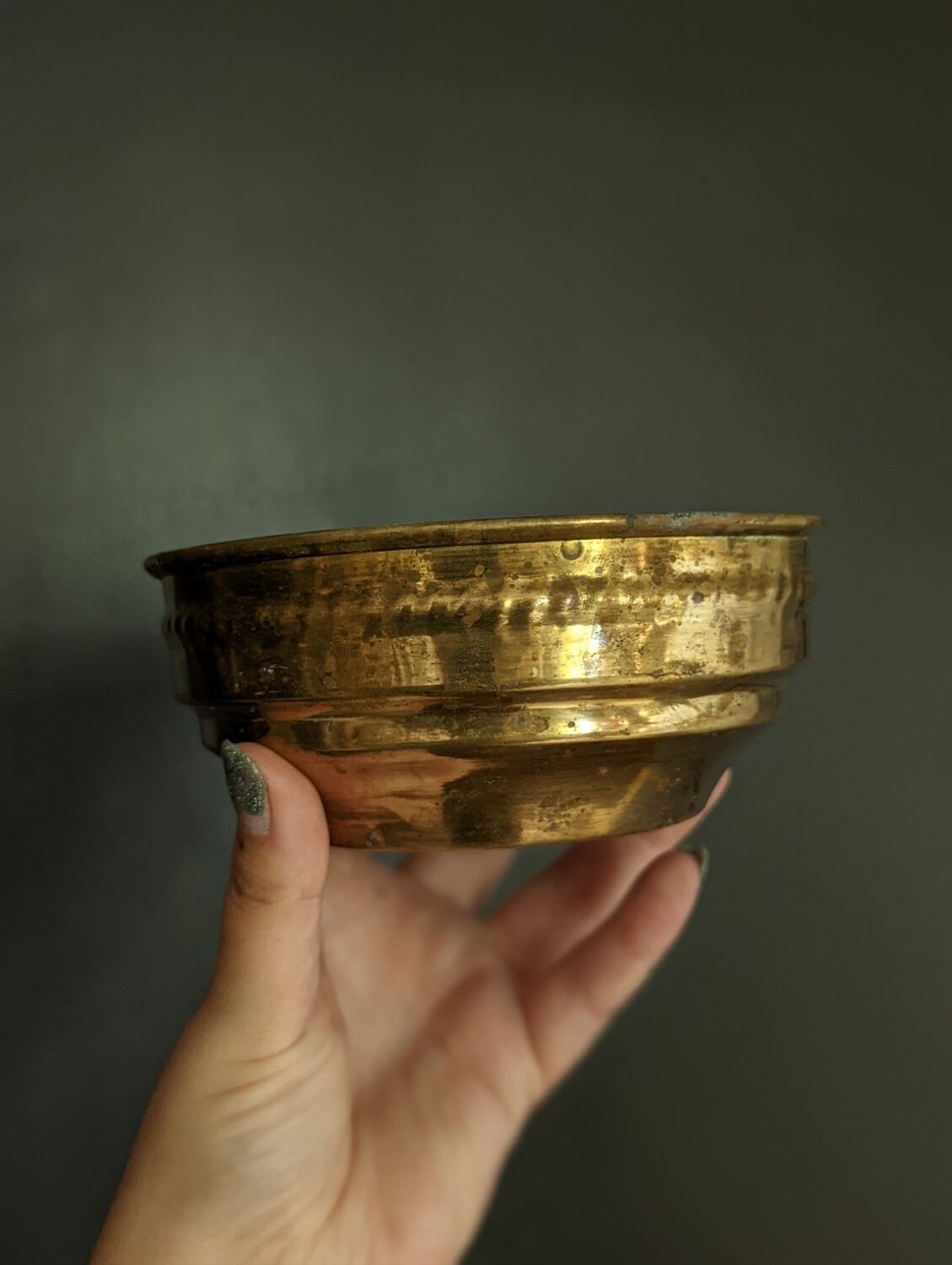 small brass pot