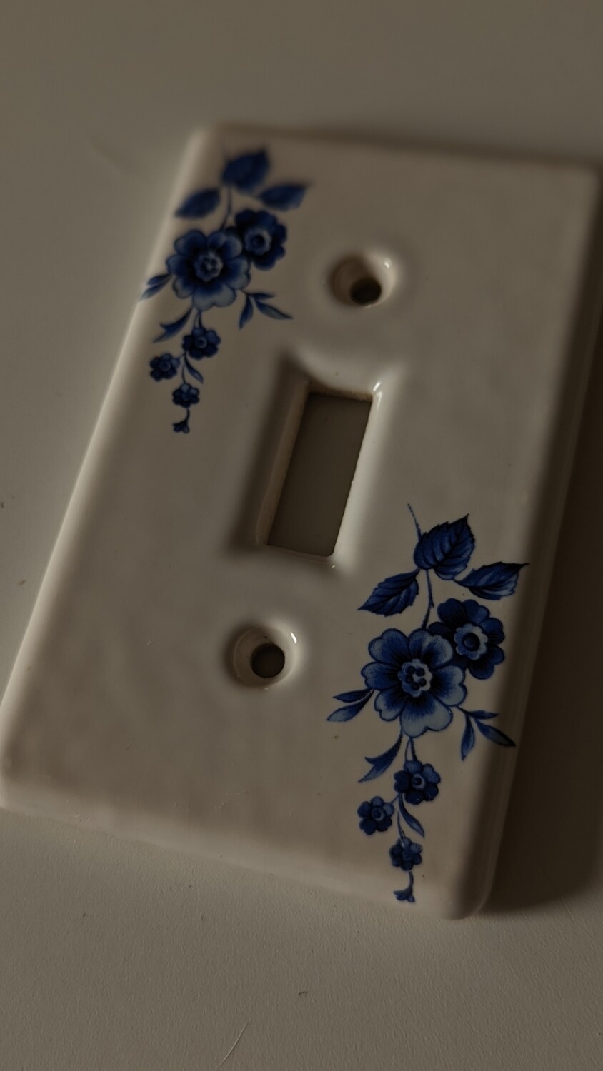 ceramic light switch plaque