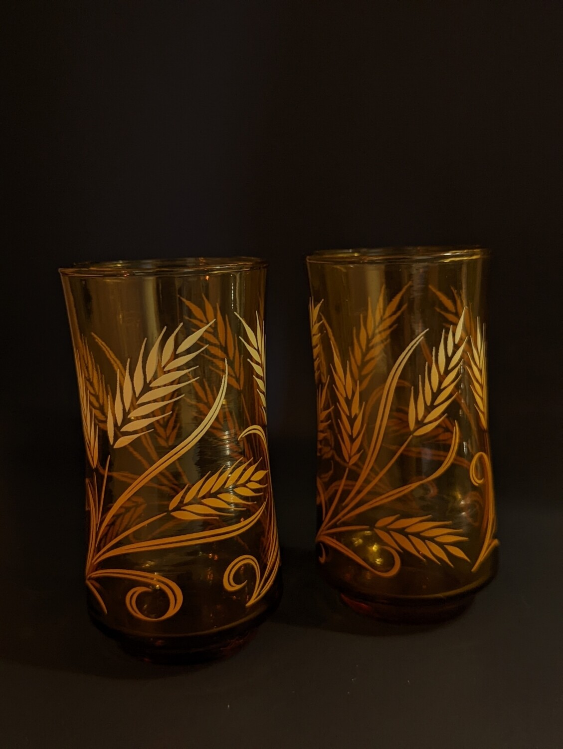 amber glass wheat medium set