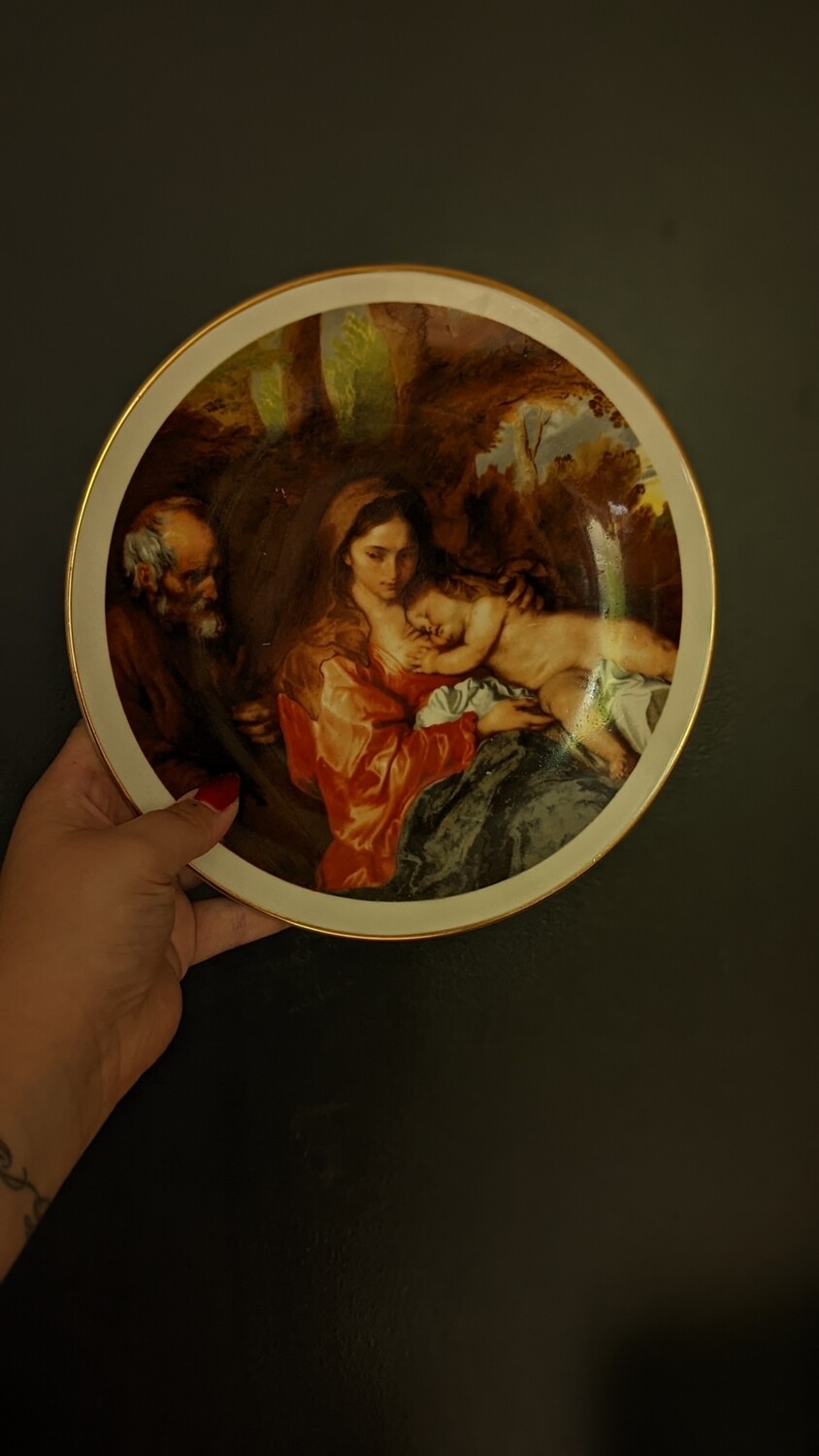 lady with child plate