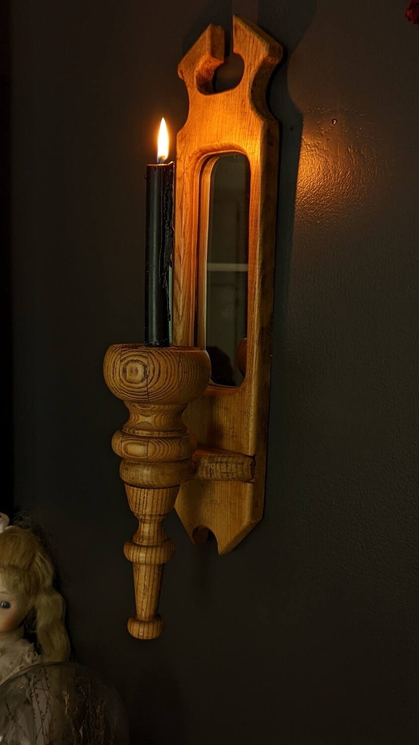 wood candle holder