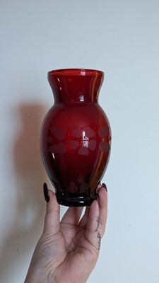 small red vase