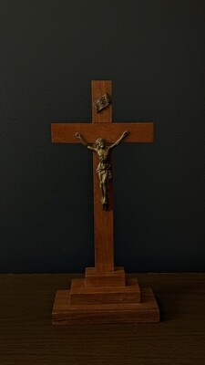 standing wood crucifix
