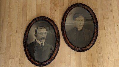 antique couple frame
