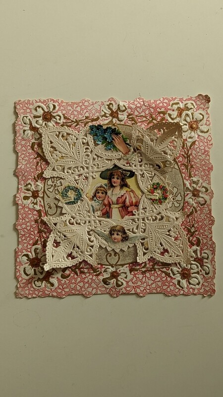 victorian valentine layered paper lace