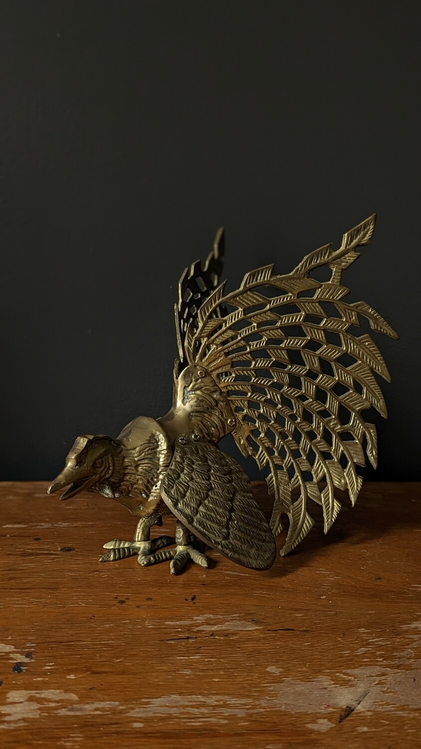 brass mid century rooster