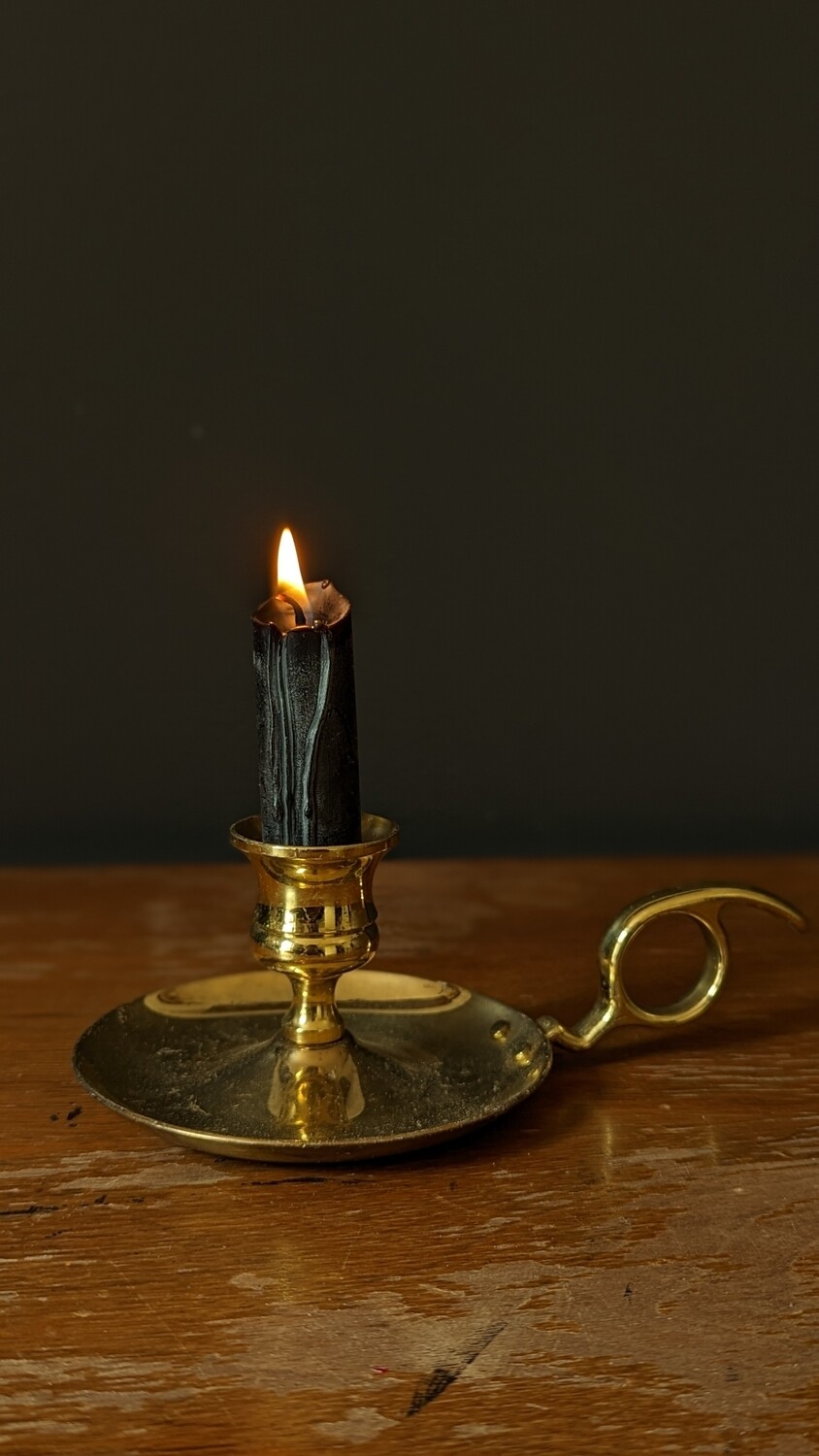 shiny brass candle holder