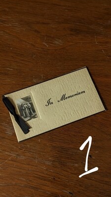 In memoriam card