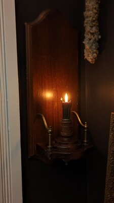 Wood candle holder