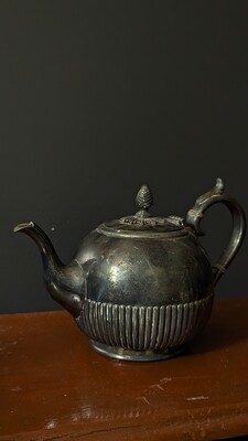 Silver decorative teapot