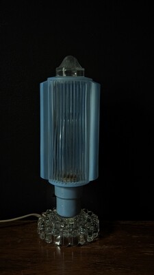 Art deco baby blue lamp