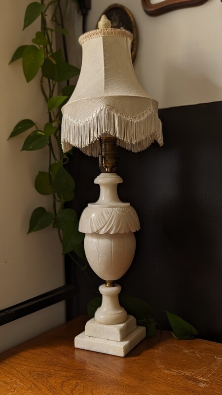 Vintage alabaster table lamp