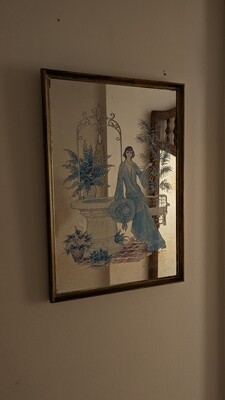 Art nouveau lady mirror