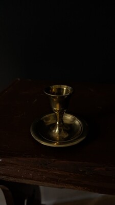 Brass small candle holder