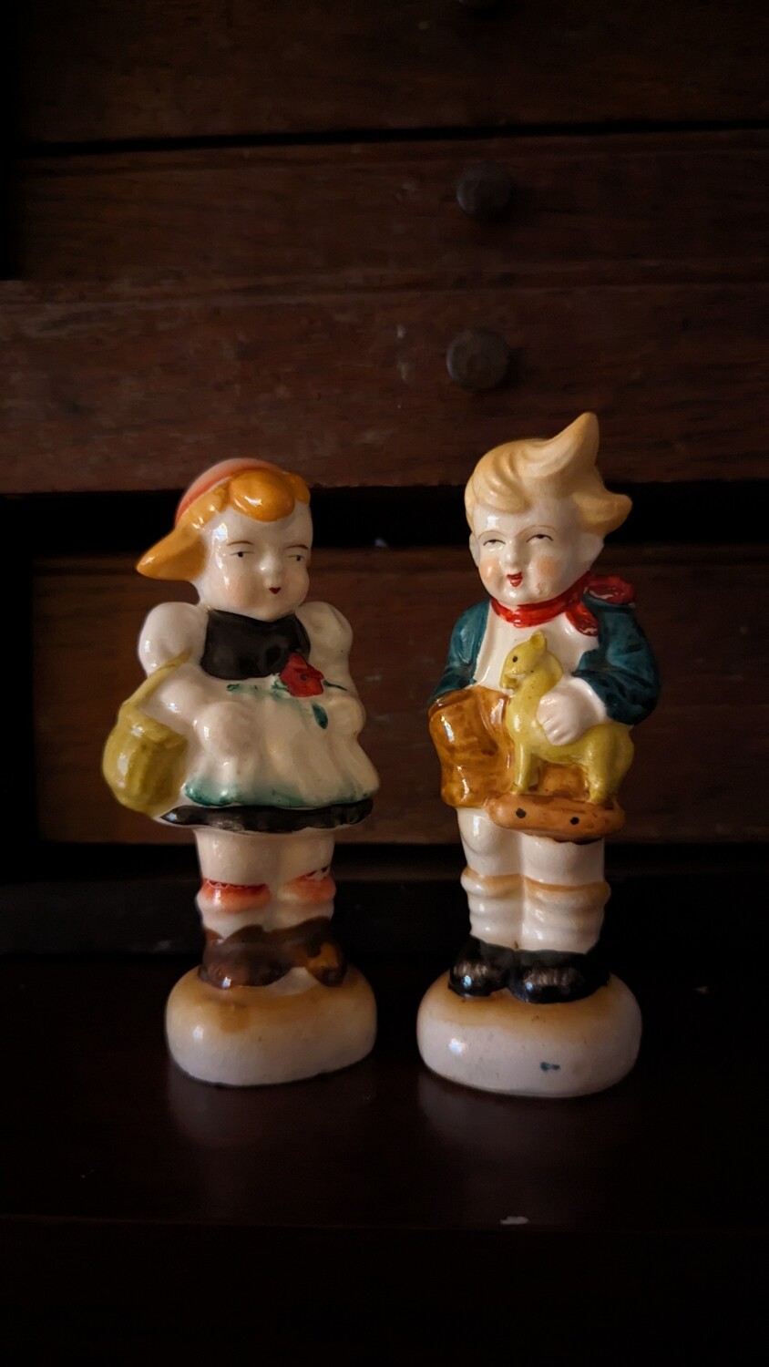 Salt and pepper shakers boy and girl