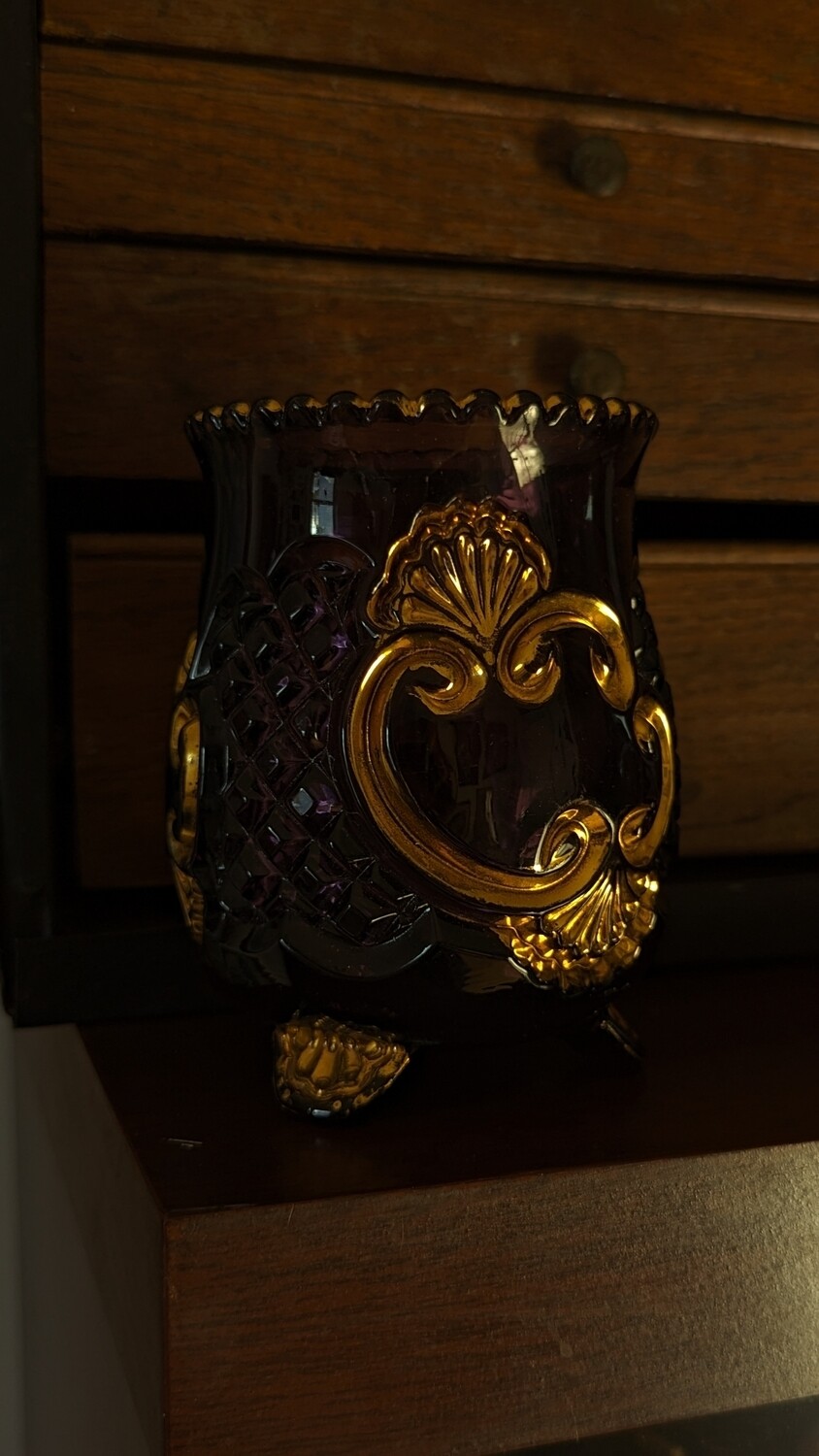 Amethyst glass Riverside antique small vase
