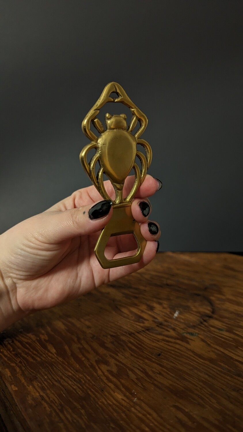 Spider brass bottle opener