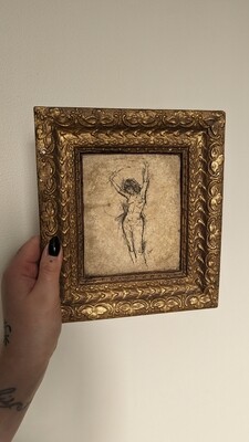 Plaster frame with lady 2
