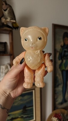 Celluloid punk cat vintage toy