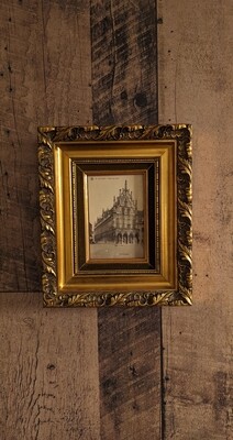 Ornate frame with postcard