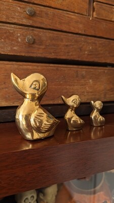 Brass duck family