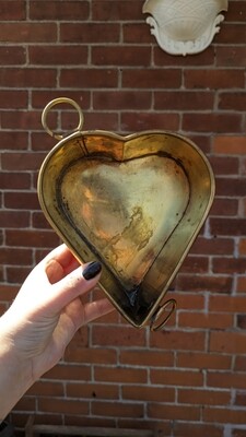 Brass heart shaped dish